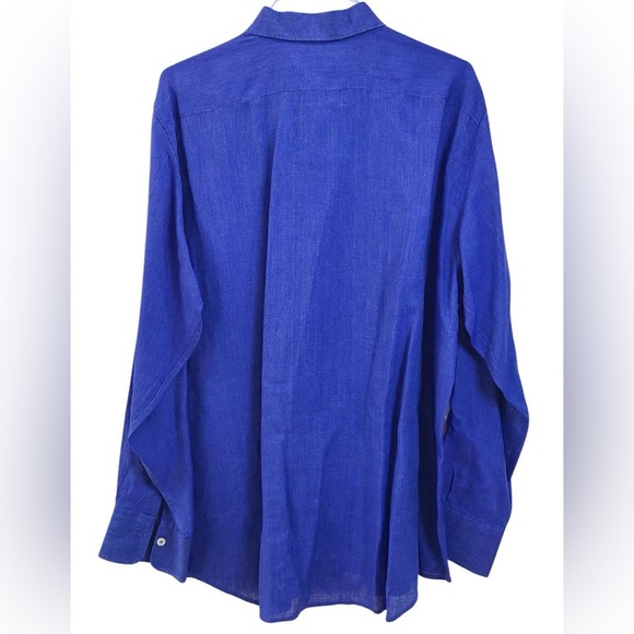 Canali Men's Classic Blue Dress Shirt - Picture 7 of 7